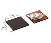 Products Vivian Reversible Coaster Set |Set Of 4 / Coffee