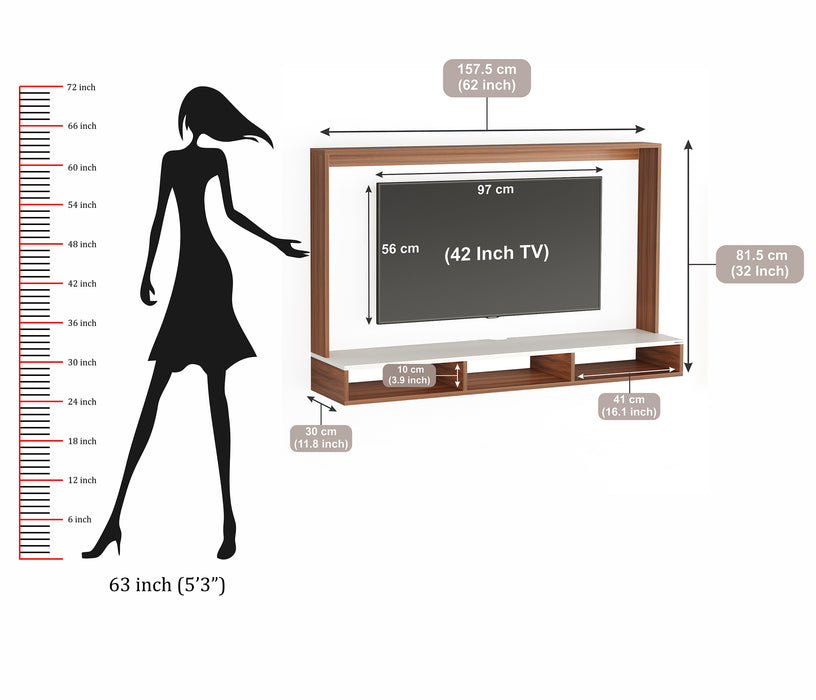 Primax Neo TV Unit, for Up to 42" |Walnut