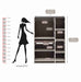 Andrie 3 Door Wardrobe with Mirror and Drawer |Wenge & Frosty White