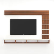 Primax Plus TV Unit Large, Ideal for Up to 50" |Walnut & Frosty White