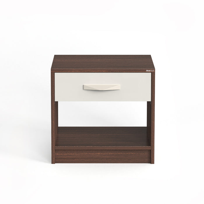 Oliver Bed Side Table with Drawer |Wenge & Frosty