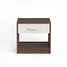 Oliver Bed Side Table with Drawer |Wenge & Frosty