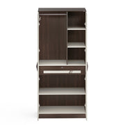 Andrie 2 Door Wardrobe with Mirror and Drawer |Wenge