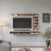 Primax Plus tv Unit Standard, Ideal for Up to 32" |Walnut & Frosty