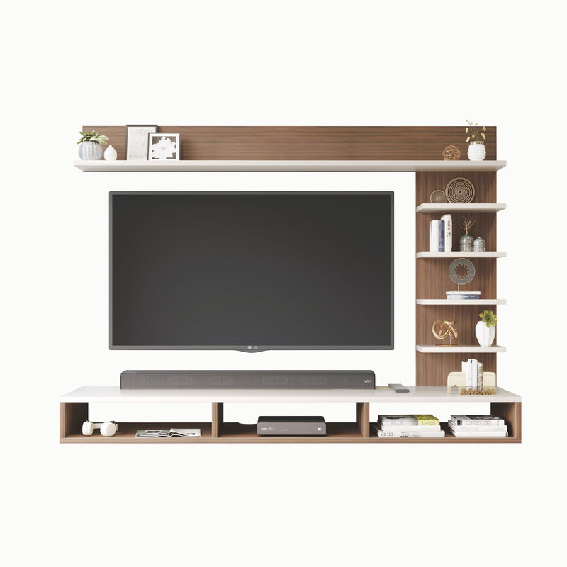 Primax Plus tv Unit Standard, Ideal for Up to 32" |Walnut & Frosty