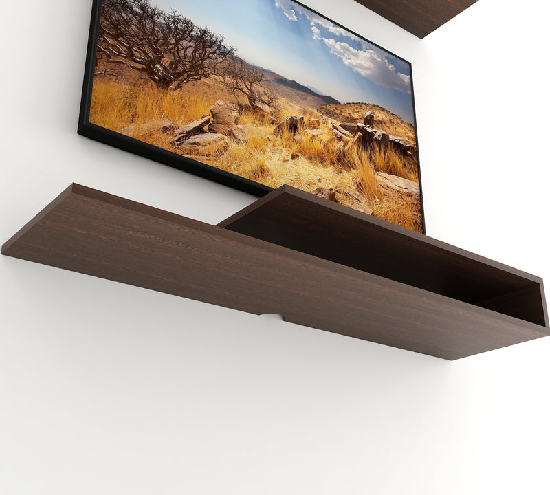 Kunsua Engineering Wood Wall Mount TV Entertainment Unit Set Top Box Stand/TV