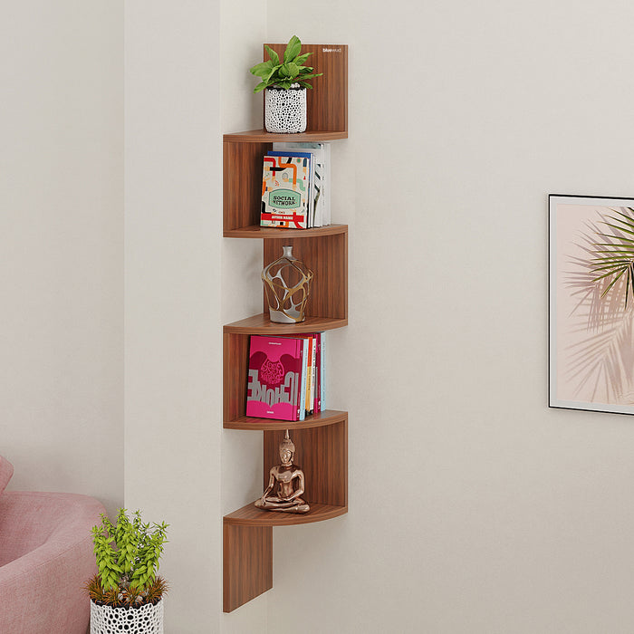 Morpheus Corner Shelf (Large) |Walnut