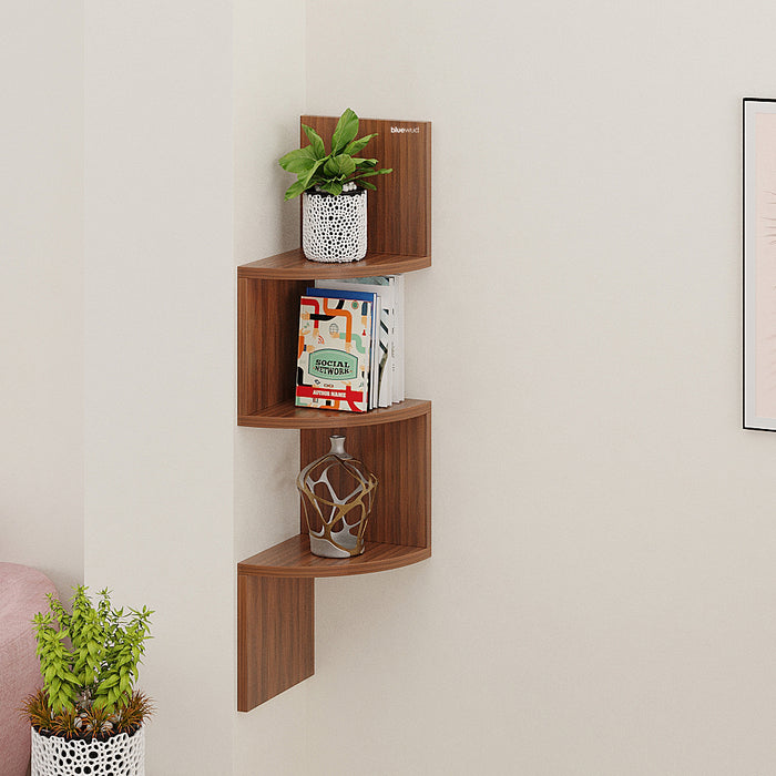 Morpheus Corner Shelf (Small) |Walnut