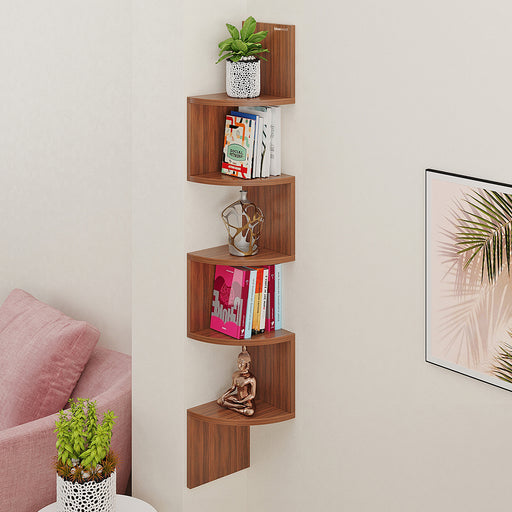 Morpheus Corner Shelf (Large) |Walnut
