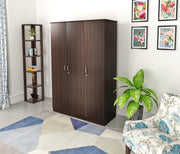Bluewud Andrie Engineered Wood 3 Door Wardrobe With Drawer (Wenge)