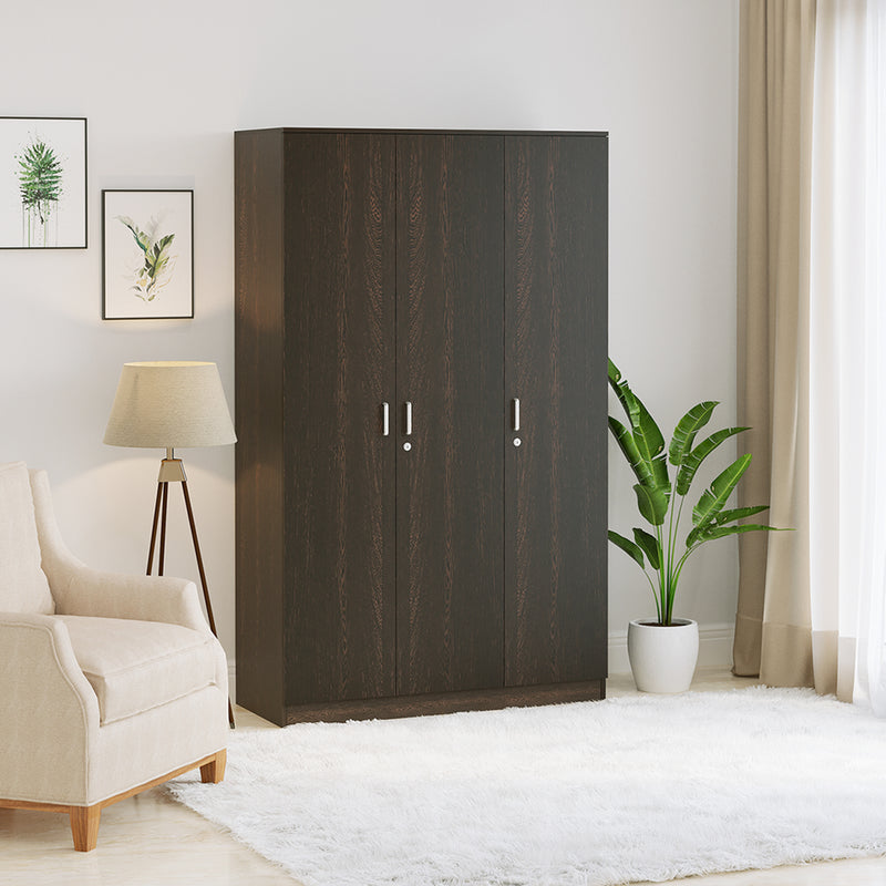 Maltein 3 Door Wardrobe Without Mirror |Wenge