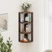 Bluewud Alba Floor Standing Corner Shelf  |Wenge