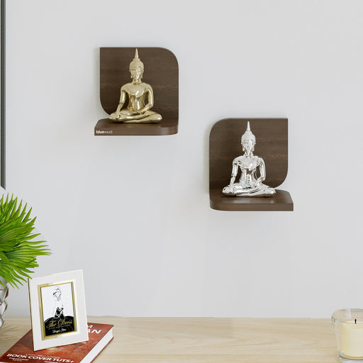 Feuille Wall Shelf  (Wenge, Set of 2) - Bluewud