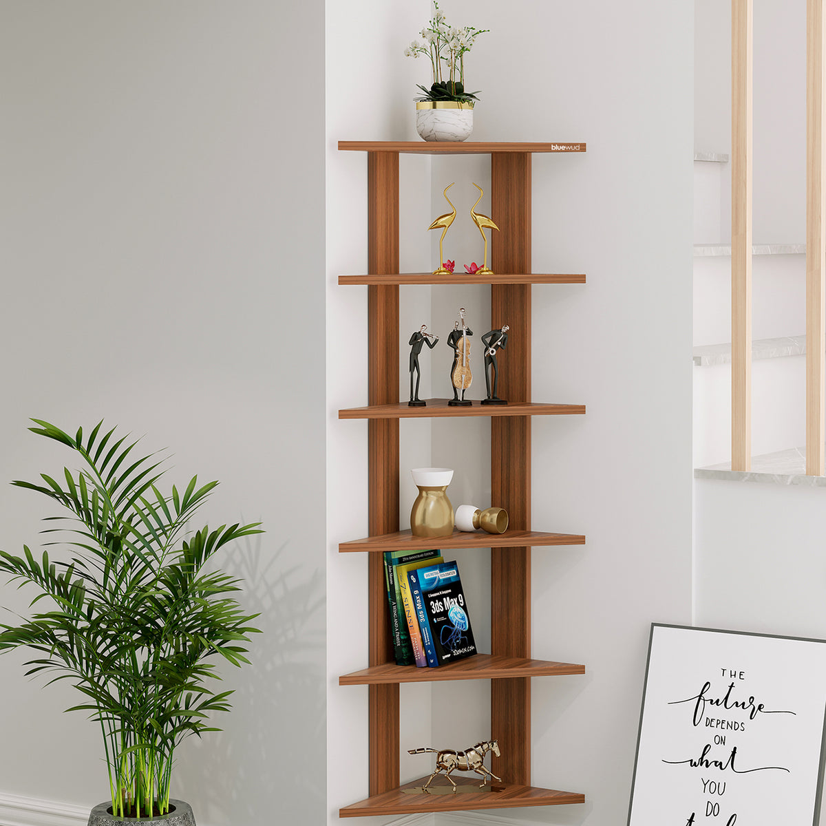 Braine Multi-Tier Wall Mounted Corner Shelf — Bluewud