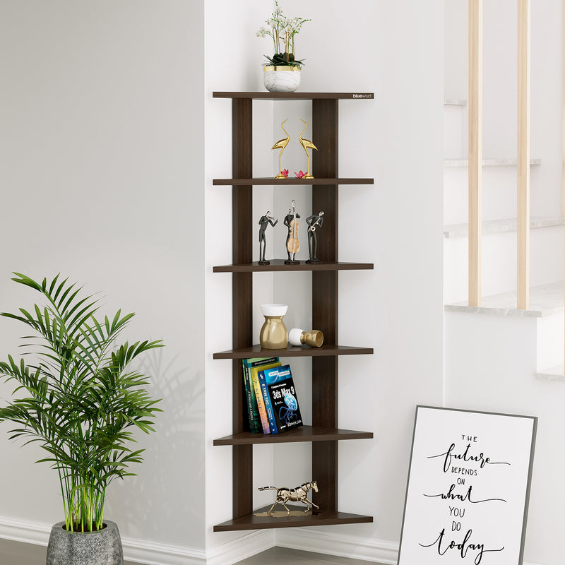 Braine Wooden Wall-Mount Corner Shelf