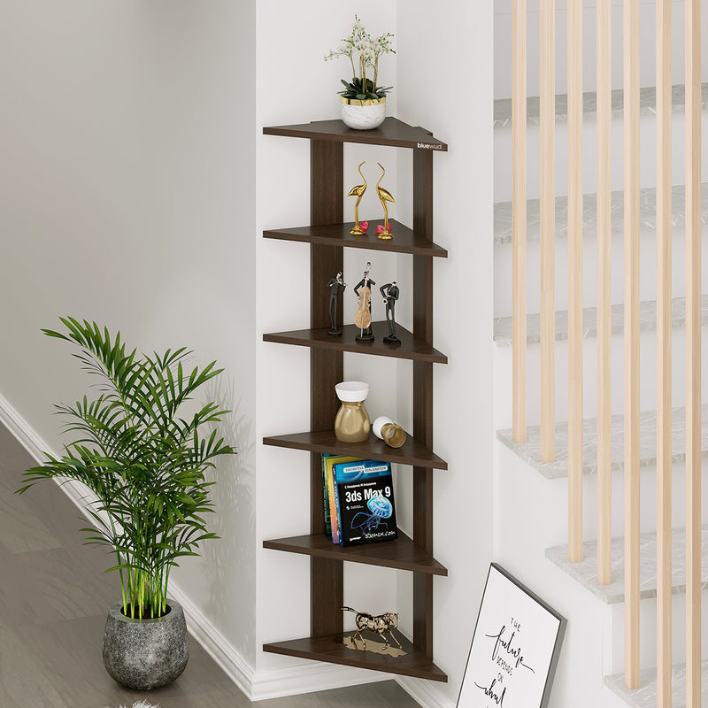 Braine Wooden Wall-Mount Corner Shelf