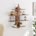 Caselle Wall Shelf 4 shelves |Walnut