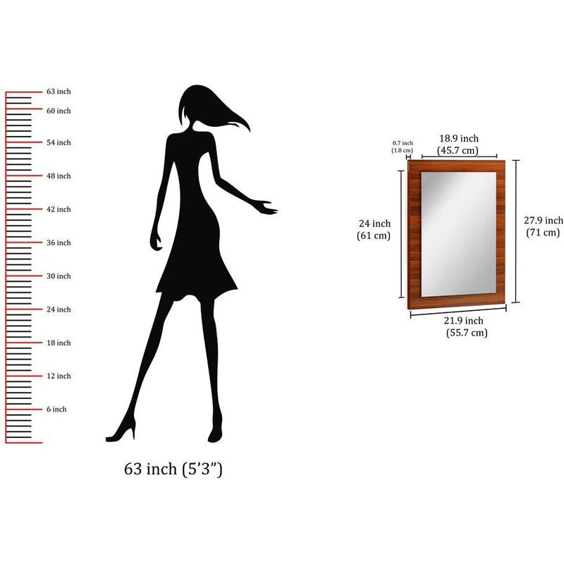 Akira Vanity Mirror  |Walnut