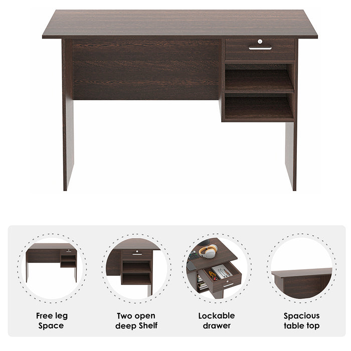 Bluewud Amalet Study Table Desk for Home & Office (Wenge)