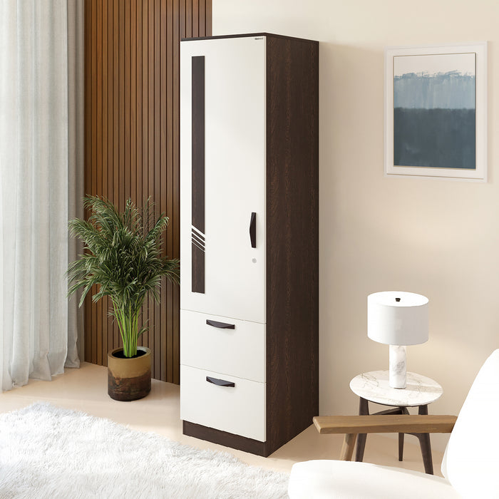 Andrie Single Door Wardrobe with Two Drawer