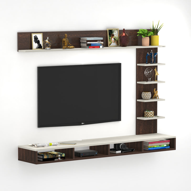 Primax Plus TV Unit Large, Ideal for Up to 50" |Wenge & Frosty White