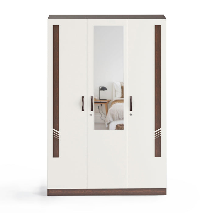 Andrie 3 Door Wardrobe with Mirror and Drawer