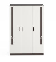 Andrie 3 Door Wardrobe with Drawer |Wenge & Frosty White