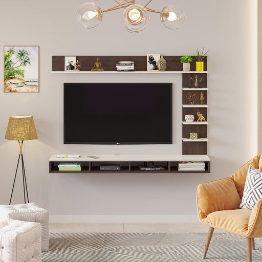 Primax Plus TV Unit Large, Ideal for Up to 50" |Wenge & Frosty White