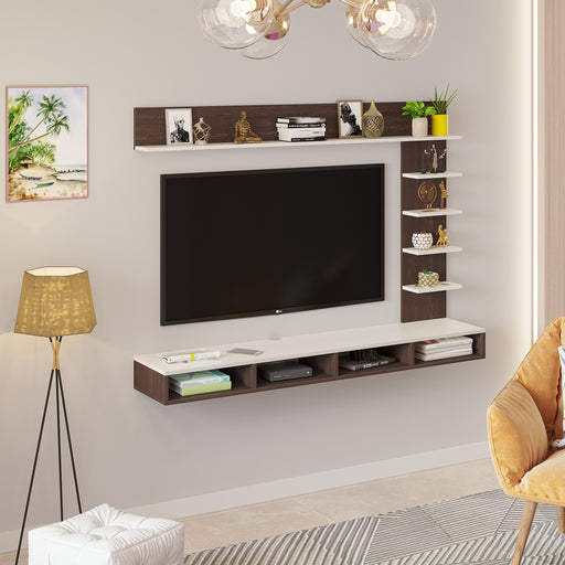 Primax Plus TV Unit Large, Ideal for Up to 50" |Wenge & Frosty White