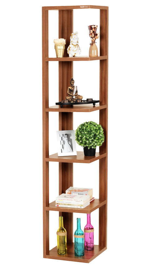 Albert Floor Standing Corner Shelf |Walnut