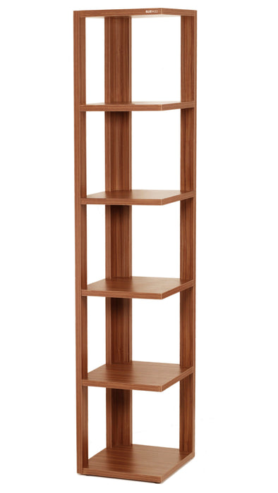 Albert Floor Standing Corner Shelf |Walnut