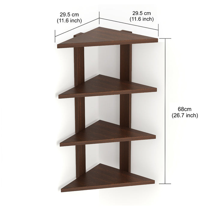 Braine Corner Shelf (4 Shelf) |Wenge