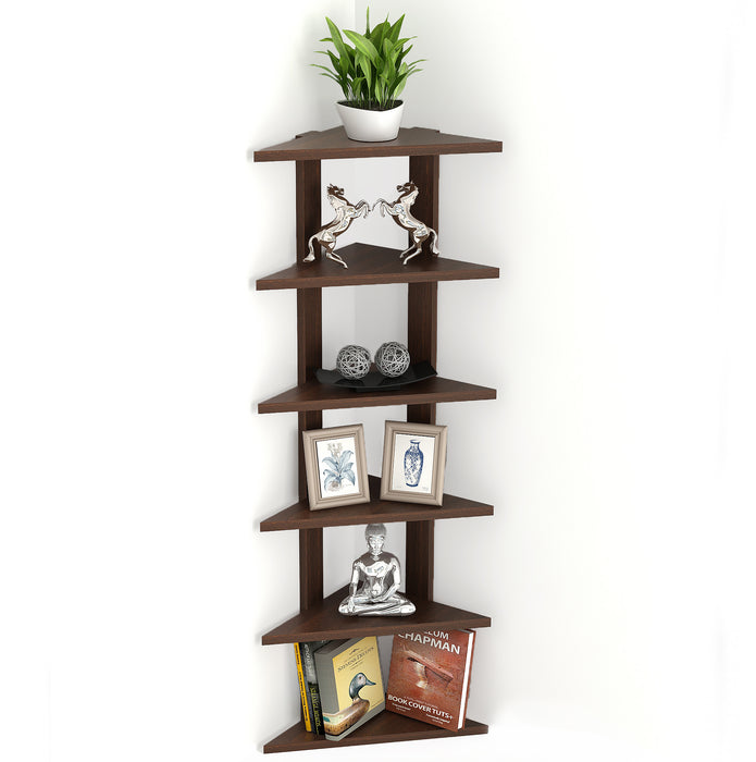 Braine Wooden Wall-Mount Corner Shelf