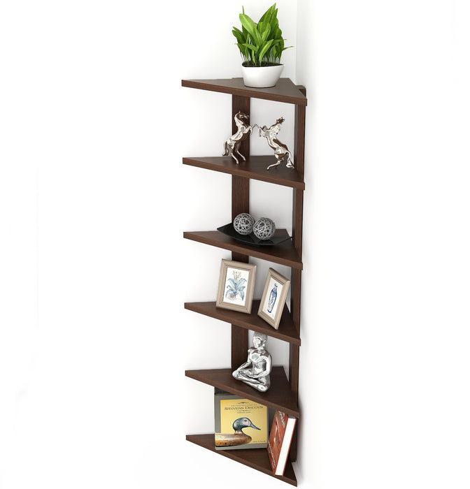 Braine Wooden Wall-Mount Corner Shelf