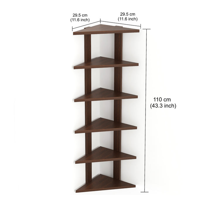 Braine Wooden Wall-Mount Corner Shelf