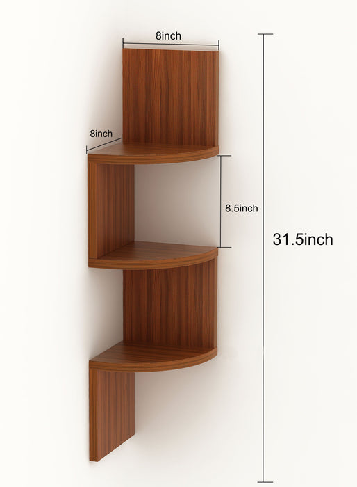 Morpheus Corner Shelf (Small) |Walnut