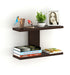 Stellar Plus Wall Decor Shelf, Display Rack, 2 Shelves |Wenge