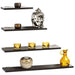 Stellar Wall Display Shelf (Wenge, Set of 4) - Bluewud