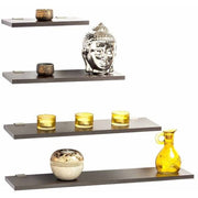 Stellar Wall Display Shelf (Wenge, Set of 4) - Bluewud
