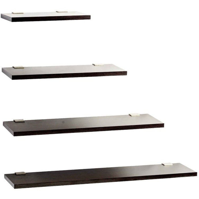 Stellar Wall Display Shelf (Wenge, Set of 4) - Bluewud