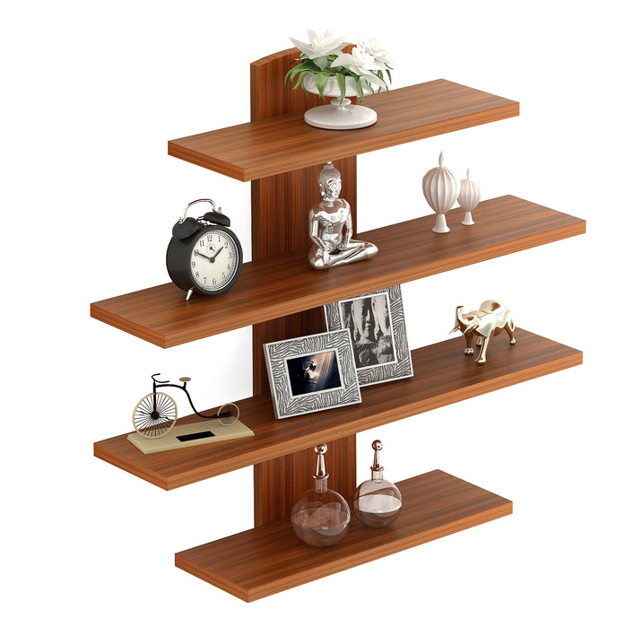 Caselle Wall Shelf 4 shelves |Walnut