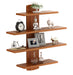 Caselle Wall Shelf 4 shelves |Walnut