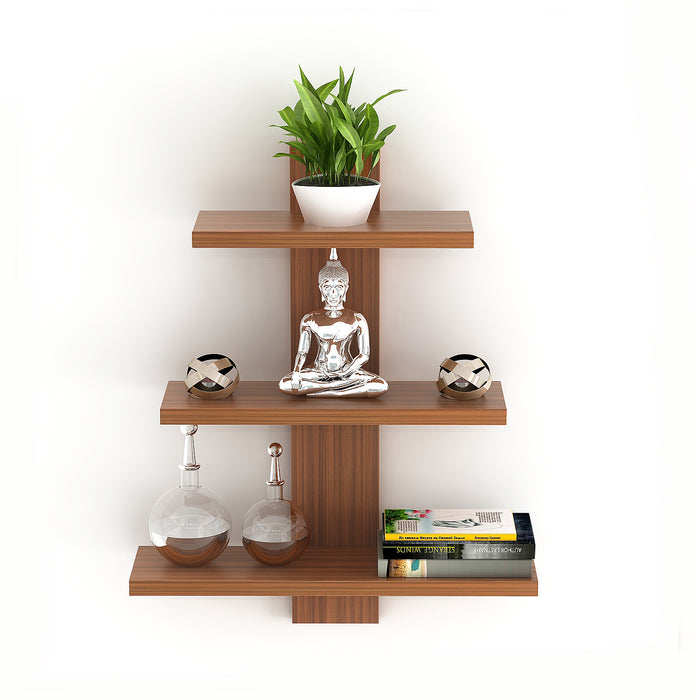 Phelix Wall Shelf & Display Rack (Large) |Walnut