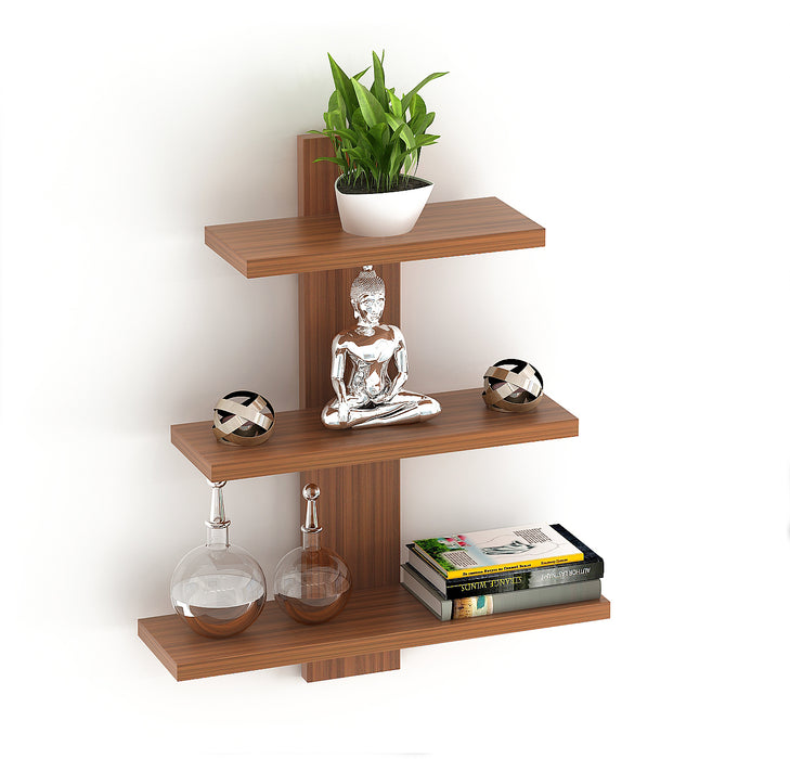 Phelix Wall Shelf & Display Rack (Large) |Walnut