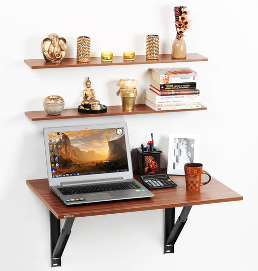 Hemming Wall/shelf Study Table |Walnut