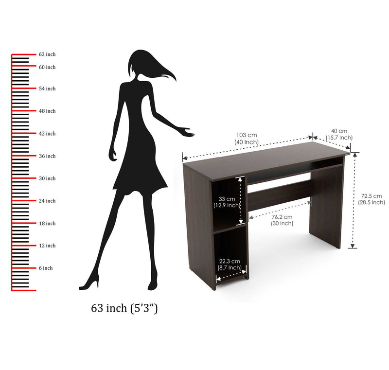 Mallium Study Table |Wenge