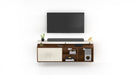 Skiddo TV Unit, Ideal for 55" |Brown Maple & Frosty