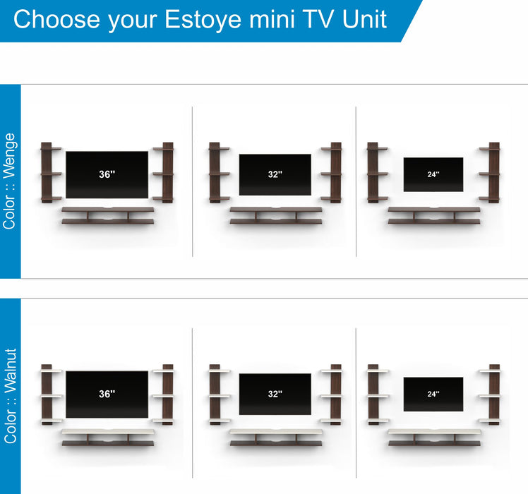 Estoye Mini TV Unit (Wenge, Ideal for Up to 42")