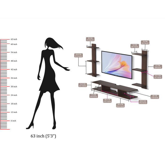 Estoye Mini TV Unit (Wenge, Ideal for Up to 42")
