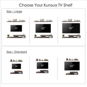 Kunsua Engineering Wood Wall Mount TV Entertainment Unit Set Top Box Stand/TV |Wenge